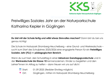 FSJ (m/w/d) gesucht